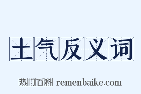 土气反义词是什么意思的图片